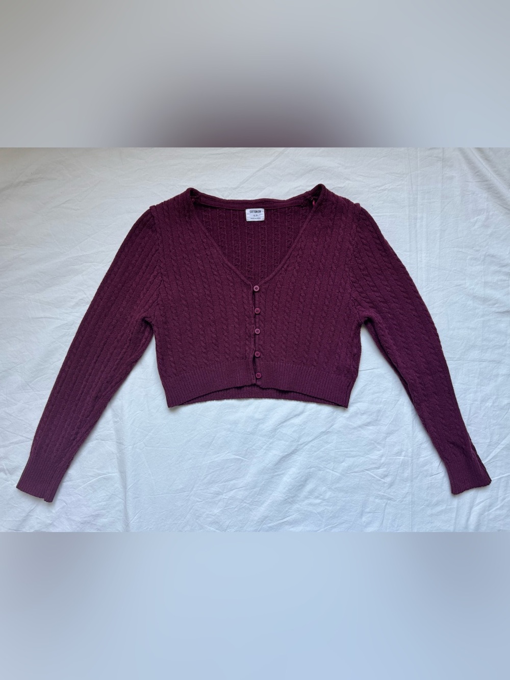 Cottagecore Coquette Academia Cable Knit Cardigan Fall Layering Cotton On Size S